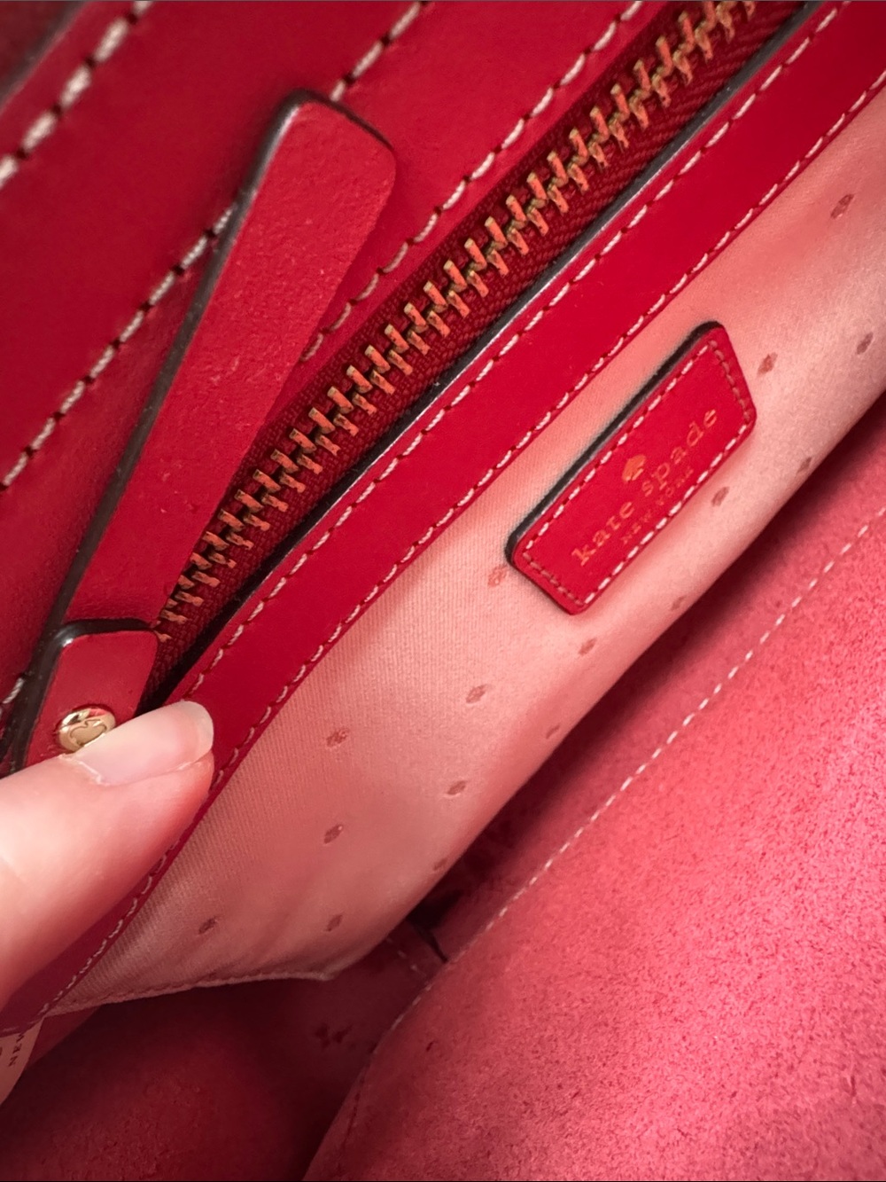 kate spade Red Leather Crossbody Bag with Buckle Straps - Picture 12 of 13